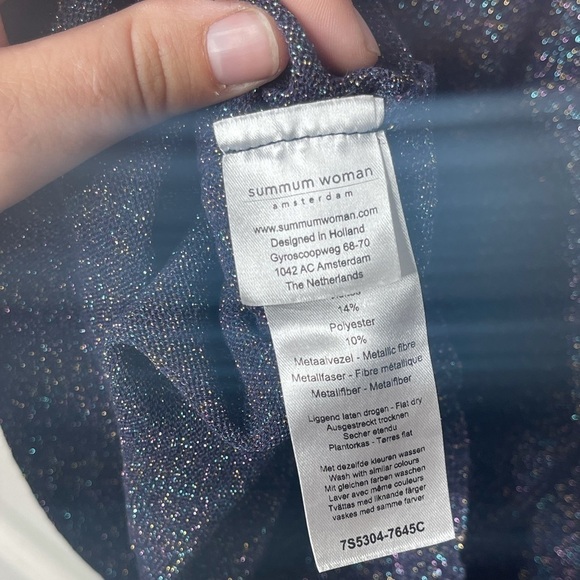 SUMMUM AMSTERDAM Metallic Multicolor Top - Picture 7 of 8